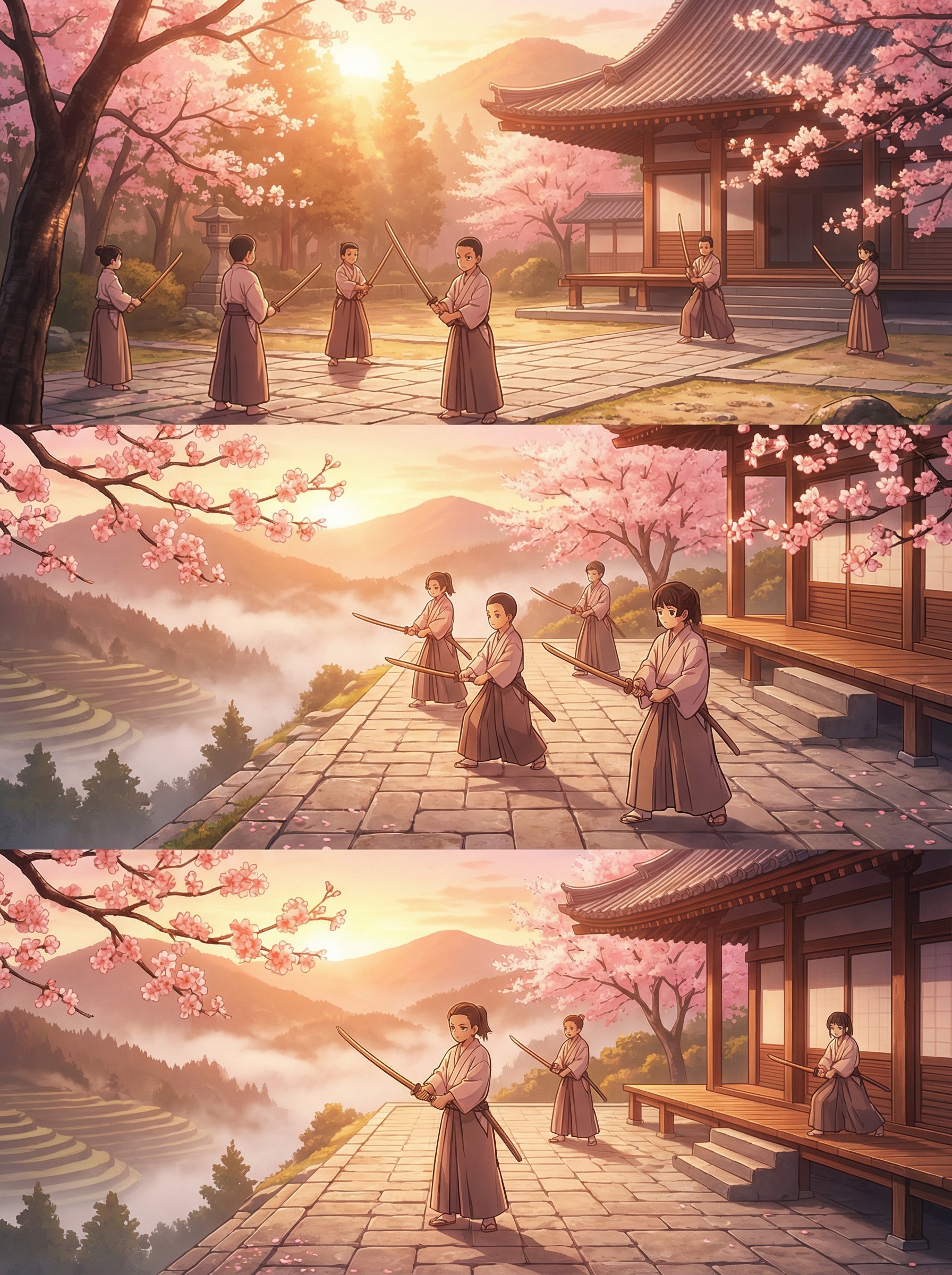 黄色仓库动漫-晨曦修炼樱花道场
